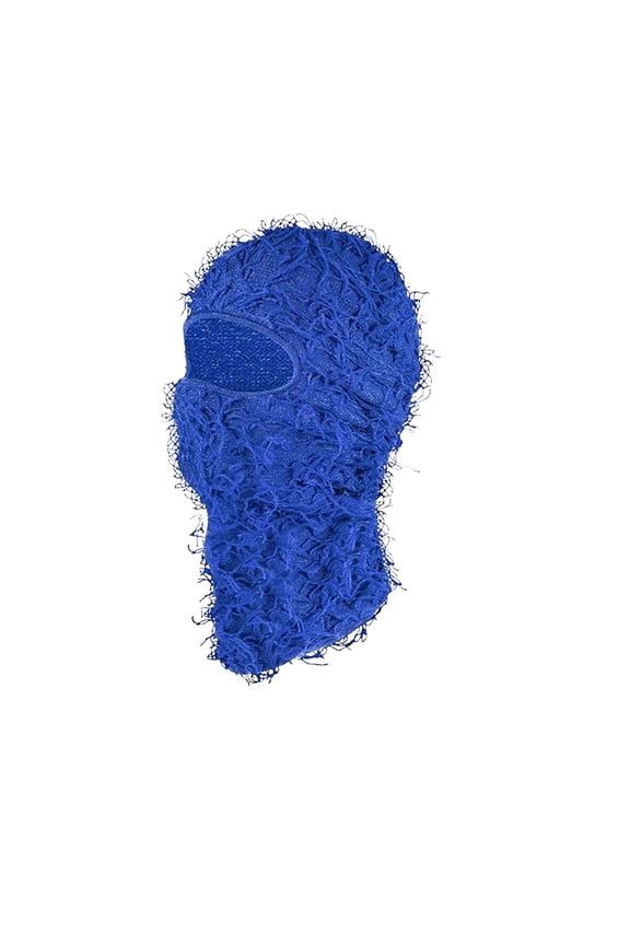 Balaclava Face Mask for Men Distressed Ski Outdoor Sports Windproof Balaclava Cap Solid Color Full Face Mask Stretch Soft Winter Insulated Neck Protection Hood Blue