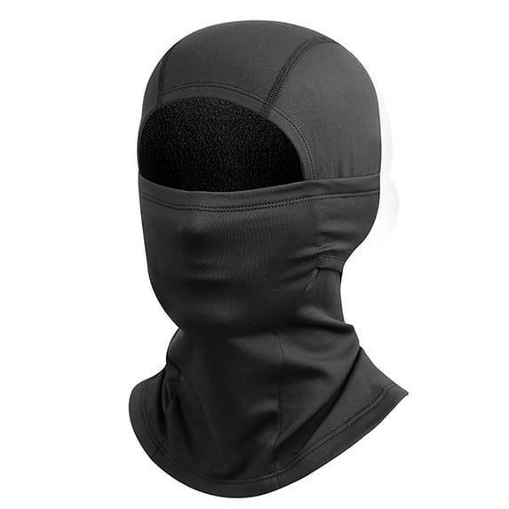 Xfvqtps Balaclava Face Mask Men and Women Ski Outdoor Sports Windproof Balaclava Cap Solid Color Full Face Mask Stretch Soft Winter Insulated Neck Protection Hood Black-Adult