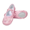 thumbnail image 1 of Xfvqtps Ballet Shoes for Girls Soft Sole Non Slip Cross Elastic Straps Butterfly Embroidery Satin Dance Shoes for Gymnastics Performance Pink, 1 of 8