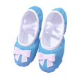 thumbnail image 1 of Xfvqtps Ballet Shoes for Girls Soft Sole Non Slip Cross Elastic Straps Glitter Bow Dance Shoes for Gymnastics Performance Light Blue, 1 of 3