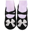 thumbnail image 1 of Xfvqtps Ballet Shoes for Girls Soft Sole Non Slip Cross Elastic Straps Lace Bow Canvas Dance Shoes for Gymnastics Performance Black, 1 of 4