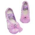 thumbnail image 1 of Xfvqtps Ballet Shoes for Girls Soft Sole Non Slip Cross Elastic Straps Mesh Glitter Rhinestone Canvas Dance Shoes for Gymnastics Performance Purple, 1 of 4