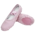 thumbnail image 1 of Xfvqtps Ballet Shoes for Girls Soft Sole Non Slip Cross Elastic Straps Solid Color Leather Dance Shoes for Gymnastics Performance Pink, 1 of 5