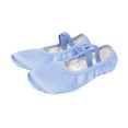 thumbnail image 1 of Xfvqtps Ballet Shoes for Girls Soft Sole Non Slip Cross Elastic Straps Solid Color Satin Dance Shoes for Gymnastics Performance Light Blue, 1 of 6