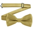 thumbnail image 1 of Xfvqtps Boys Bow Tie Solid Color Bowties Adjustable Neckties for Uniform School Party Gold, 1 of 7
