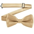 thumbnail image 1 of Xfvqtps Boys Bow Tie Solid Color Bowties Adjustable Neckties for Uniform School Party Khaki, 1 of 7