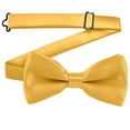 thumbnail image 1 of Xfvqtps Boys Bow Tie Solid Color Bowties Adjustable Neckties for Uniform School Party Yellow, 1 of 7