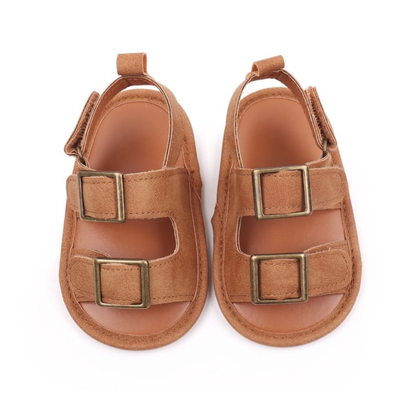 Xfvqtps Boys and Girls Sandals Soft Sole Flat Lightweight Non-Slip PU Prewalker Toddler Baby Summer Bottom Casual Sandals Bowknot Embroidery Cute Princess Shoes Orange