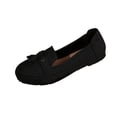 thumbnail image 1 of Xfvqtps Breathable Womens Slip on Loafers Stylish Tassel Flat Shoes Lightweight Casual Shoes with Flexible Sole for Walking Work Black, 1 of 7