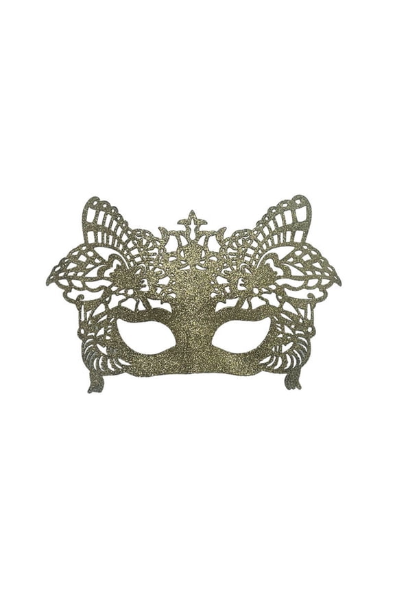 Carnival Masquerade Mask for Women Mardi Gras Masks Half Face Glitter Sparkly Carnival Mask for Makeup Performance Ball Party Beige
