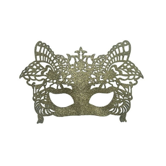 Xfvqtps Carnival Masquerade Mask for Women Mardi Gras Masks Half Face Glitter Sparkly Carnival Mask for Makeup Performance Ball Party Beige