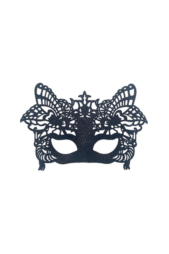 Carnival Masquerade Mask for Women Mardi Gras Masks Half Face Glitter Sparkly Carnival Mask for Makeup Performance Ball Party Black