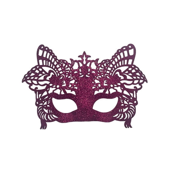 Xfvqtps Carnival Masquerade Mask for Women Mardi Gras Masks Half Face Glitter Sparkly Carnival Mask for Makeup Performance Ball Party Hot Pink