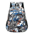 thumbnail image 1 of Xfvqtps Backpack Small Size Camouflage Multi Compartment Multi Functional Lightweight Waterproof Primary Oxford Cloth Bookags Blue, 1 of 8