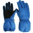 thumbnail image 1 of Xfvqtps Child Girls Boys Ski Gloves Adjustable Plush Lining Non-Slip Waterproof Windproof Warm for Cold Weather Outdoor Cycling Winter Mittens Blue, 1 of 7