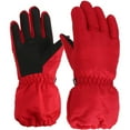 thumbnail image 1 of Xfvqtps Child Girls Boys Ski Gloves Adjustable Plush Lining Non-Slip Waterproof Windproof Warm for Cold Weather Outdoor Cycling Winter Mittens Red, 1 of 9
