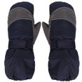 thumbnail image 1 of Xfvqtps Child Girls Boys Ski Mittens Full Fingered Adjustable Hook Plush Lining Non-Slip Waterproof Windproof Warm for Cold Weather Outdoor Cycling Winter Gloves Navy, 1 of 5