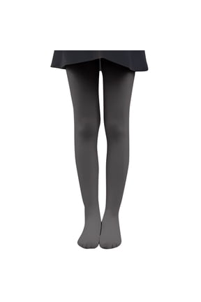 Child Girls Tights Solid Color Thick Dance Botton Long Pants Soft Cute Full Length Pants Overalls Warm Winter Cotton Socks for 3-12 Years Gray