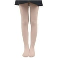 thumbnail image 1 of Xfvqtps Child Girls Tights Solid Color Thick Dance Botton Long Pants Soft Cute Full Length Pants Overalls Warm Winter Cotton Socks for 3-12 Years Khaki, 1 of 5
