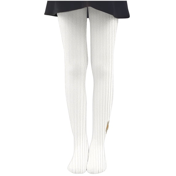 Xfvqtps Child Girls Tights Solid Color Thin Flower Embroidery Dance Botton Long Pants Soft Cute Full Length Pants Overalls Spring Summer Cotton Socks for 1-9 Years White