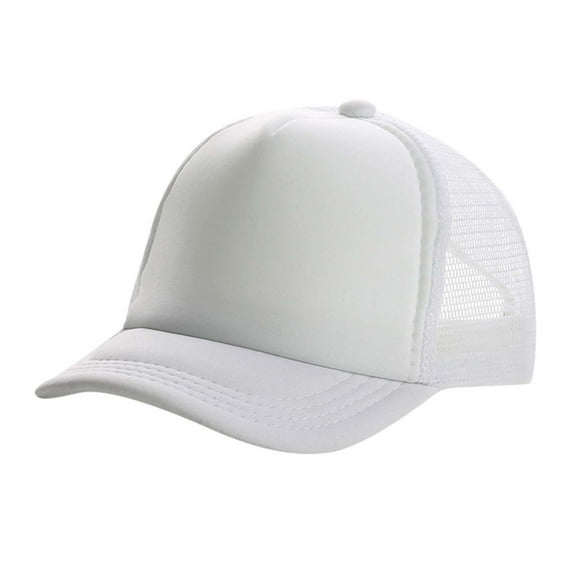 Xfvqtps Children Baseball Cap Mesh Hollow Out Multicolored Colorful Sports Breathable Summer Running Hat White