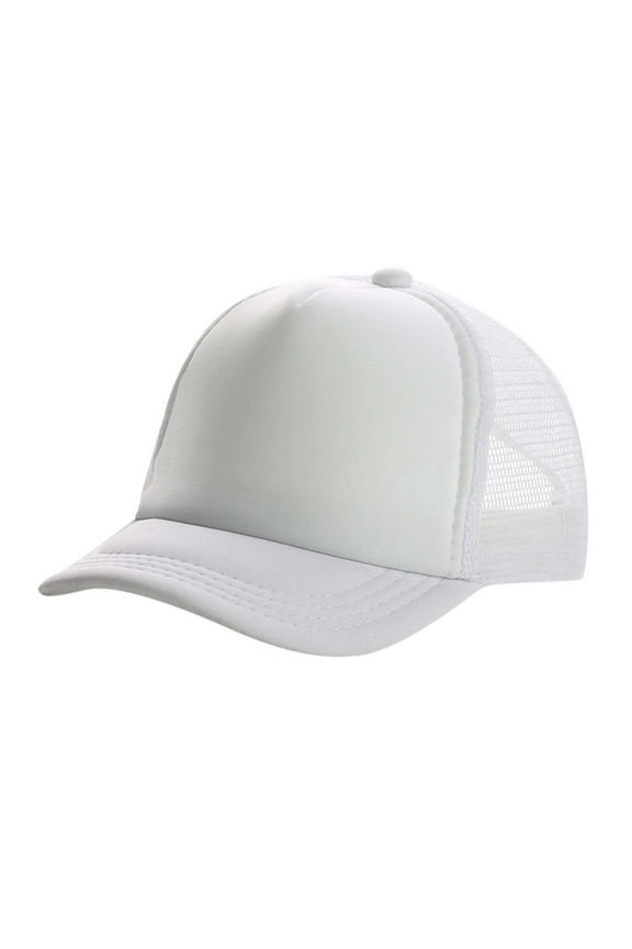Children Baseball Cap Mesh Hollow Out Multicolored Colorful Sports Breathable Summer Running Hat White