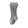 thumbnail image 1 of Xfvqtps Children Pantyhose Knitting Solid Color Simplicity Long Fitting Elastic Soft Comfortable Warm Winter Cotton Socks for 0-12 Years Dark Gray, 1 of 7