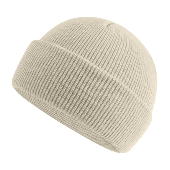 Xfvqtps Children Skull Cap Dome Knitting Solid Color Simplicity Stretchy Soft Comfortable Windproof Coldproof Warm Winter Beanie Beige