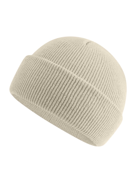 Children Skull Cap Dome Knitting Solid Color Simplicity Stretchy Soft Comfortable Windproof Coldproof Warm Winter Beanie Beige