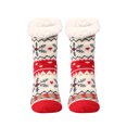 thumbnail image 1 of Xfvqtps Christmas Fuzzy Socks for Womens Plush Edge Plush Lining Christmas Vintage Pattern Thickening Comfort Indoor Floor Sleep Warm Fluff Socks Red, 1 of 3