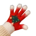 thumbnail image 1 of Xfvqtps Christmas Gloves for Women Fluffy Pompom Christmas Tree Decoration Thermal Warm Outdoor Winter Gloves Red, 1 of 7