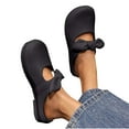 thumbnail image 1 of Xfvqtps Clogs for Women Mules Sandals Bow Flat Close Toe Non Slip EVA Nurse Shoes Black, 1 of 8