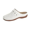 thumbnail image 1 of Xfvqtps Clogs for Women Mules Slide Closed Toe Clog Hollow out Breathable Comfortable Wedge Mule White, 1 of 9
