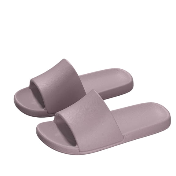 Xfvqtps Couples Shower Shoes Quick Drying Lightweight Non Slip Soft Sole Breathable EVA Slide Shower Slippers House Slipper for Bathroom Indoor Outdoor Purple