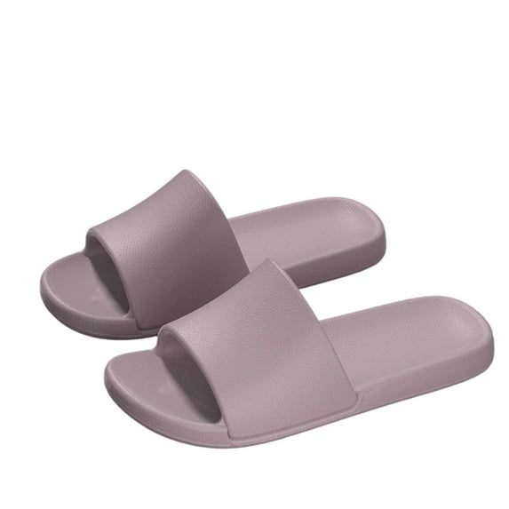 Xfvqtps Couples Shower Shoes Quick Drying Lightweight Non Slip Soft Sole Breathable EVA Slide Shower Slippers House Slipper for Bathroom Indoor Outdoor Purple