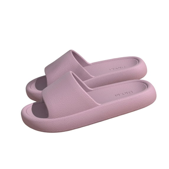 Xfvqtps Couples Shower Shoes Quick Drying Lightweight Non Slip Soft Sole Solid Color Breathable EVA Slide Shower Slippers House Slipper for Bathroom Indoor Outdoor Purple