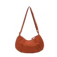 thumbnail image 1 of Xfvqtps Crescent Bag for Womens Adjustable Shoulder Strap Fold Zipper Solid Color Nylon Sling Bag Orange, 1 of 7