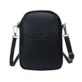 thumbnail image 1 of Xfvqtps Crossbody Bags for Women Vertical Phone Bag Adjustable Strap Zipper Solid Color Versatile Leather Shoulder Messenger Bag Black, 1 of 5
