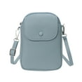 thumbnail image 1 of Xfvqtps Crossbody Bags for Women Vertical Phone Bag Adjustable Strap Zipper Solid Color Versatile Leather Shoulder Messenger Bag Blue, 1 of 5