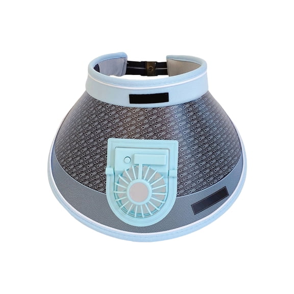 Xfvqtps Fan Hats Visor Hat with Fan for Womens USB Charging Wide Brim Semi-Transparent Summer UV Protection Sun Hats for Beach Travel Camping Cycling