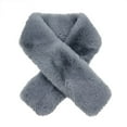 thumbnail image 1 of Xfvqtps Faux Fur Scarf for Men and Women Short Solid Color Furry Neck Warmer Cozy Soft Comfortable Thickened Windproof Coldproof Warm Winter Scarves Gray, 1 of 4