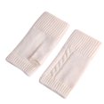 thumbnail image 1 of Xfvqtps Fingerless Gloves for Womens Thumb Hole Short Knitting Crochet Arm Warmer Solid Color Fashion Thermal Warm Winter Mittens White, 1 of 4