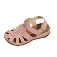 thumbnail image 1 of Xfvqtps Fisherman Sandals for Women Hook and Loop Wedge Hollow out Close Toe Soft Sole Walking Non Slip Breathable Summer Sandals Pink, 1 of 9