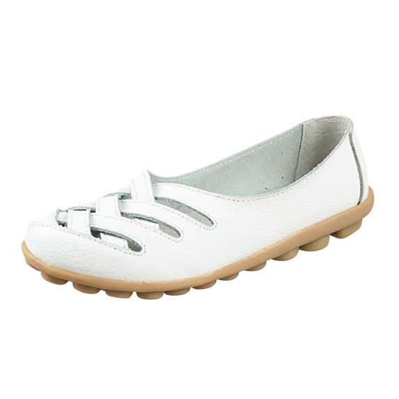 Xfvqtps Flat Sandals for Women Crisscross Straps Hollow out Close Toe Solid Color Slip on Soft Sole Lightweight Comfortable Non Slip Breathable Beach Summer Leather Sandals