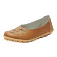 thumbnail image 1 of Xfvqtps Flat Sandals for Women Crisscross Straps Hollow out Close Toe Solid Color Slip on Soft Sole Lightweight Comfortable Non Slip Breathable Beach Summer Leather Sandals, 1 of 3