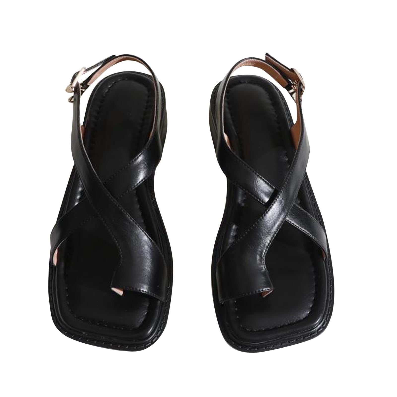 Square Toe Flat Sandals for Women – Stylish & Comfortable Summer Footwear main image 1