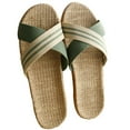 thumbnail image 1 of Xfvqtps Flat Sandals for Women Slide Knit Cross Straps Weaving Insole Open Toe Non Slip Breathable Beach Summer Slippers Green, 1 of 5
