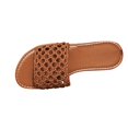 thumbnail image 1 of Xfvqtps Flat Sandals for Women Slide Weaving Shoe Upper Hollow out Open Toe Non Slip Breathable Holiday Beach Summer Slide Sandals Brown, 1 of 9