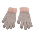 thumbnail image 1 of Xfvqtps Fluffy Full Finger Gloves with Furry Cuff Touchscreen Winter Warm Gloves Knit Stretchy Extended Mittens for Women Gray, 1 of 4