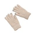 thumbnail image 1 of Xfvqtps Full Finger Gloves Touchscreen Winter Warm Gloves Knit Solid Color Grid Pattern Stretchy Extended Mittens for Women Beige, 1 of 3